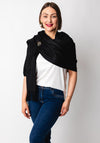 Serafina Collection Scarf and Brooch Gift Set, Black