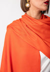 Serafina Collection Cashmere Fringed Trim Pashmina, Orange