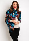Serafina Collection Wool Blend Print Scarf & Brooch Gift Set