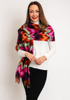Serafina Collection Wool Blend Print Scarf & Brooch Gift Set, Purple