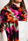 Serafina Collection Wool Blend Print Scarf & Brooch Gift Set, Purple