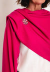 Serafina Collection Pashmina & Brooch Box Gift Set, Fuchsia