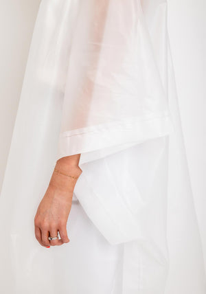 Serafina One Size Hooded Rain Poncho, Clear