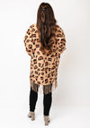 Serafina Collection One-Size Animal Print Cape, Black