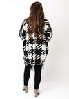 Serafina Collection One-Size Houndstooth Print Cape, Black