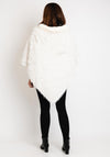 Serafina Collection One Size Faux Fur Poncho, White