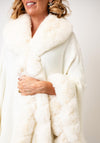 Serafina Collection One Faux Fur Fur Shawl, White