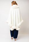 Serafina Collection One Faux Fur Fur Shawl, White