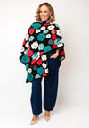 Serafina Collection One Size Flower Cape, Black
