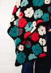 Serafina Collection One Size Flower Cape, Black