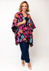 Serafina Collection One Size Flower Cape, Navy