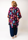 Serafina Collection One Size Flower Cape, Navy