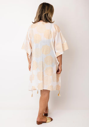 Serafina Collection One Size Sequin Neck Beach Cover up, Orange