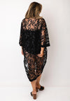 Serafina Collection Sheer Lace Shirt Dress, Black