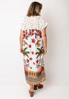 Serafina Collection One Size Floral Crochet Back Dress, White