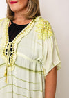 Serafina Collection One Size Embellished Beach Dress, Green