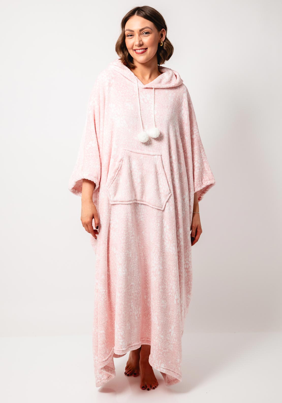 Serafina Collection One Size Hooded Snuddie, Pink