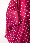Serafina Collection One Size Polka Dot Print Rain Poncho, Pink