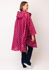 Serafina Collection One Size Polka Dot Print Rain Poncho, Pink