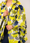 Serafina Collection One Size Cloud Print Rain Poncho, Yellow