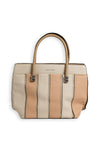 Zen Collection Colour Block Stripe Medium Grab Bag, Beige & Pink