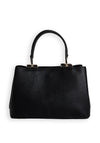 Zen Collection Pebbled Faux Leather Small Grab Bag, Black