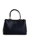 Zen Collection Pebbled Faux Leather Small Grab Bag, Navy