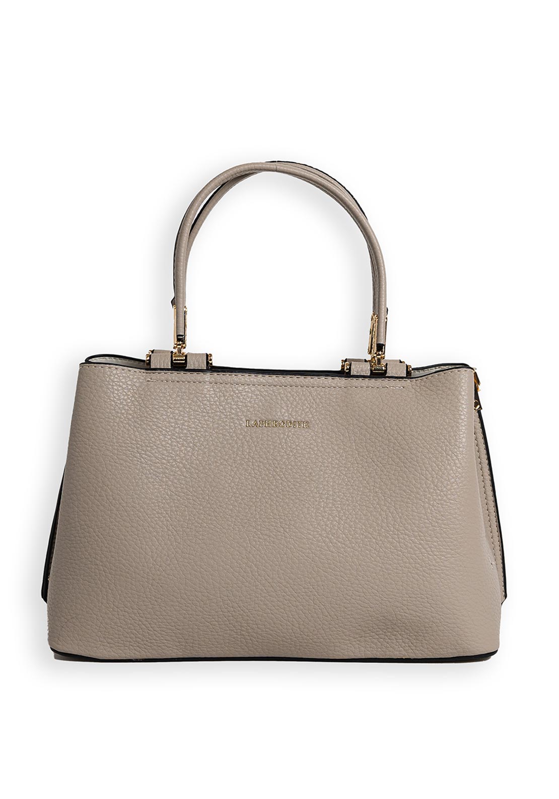 Zen Collection Pebbled Faux Leather Small Grab Bag, Taupe