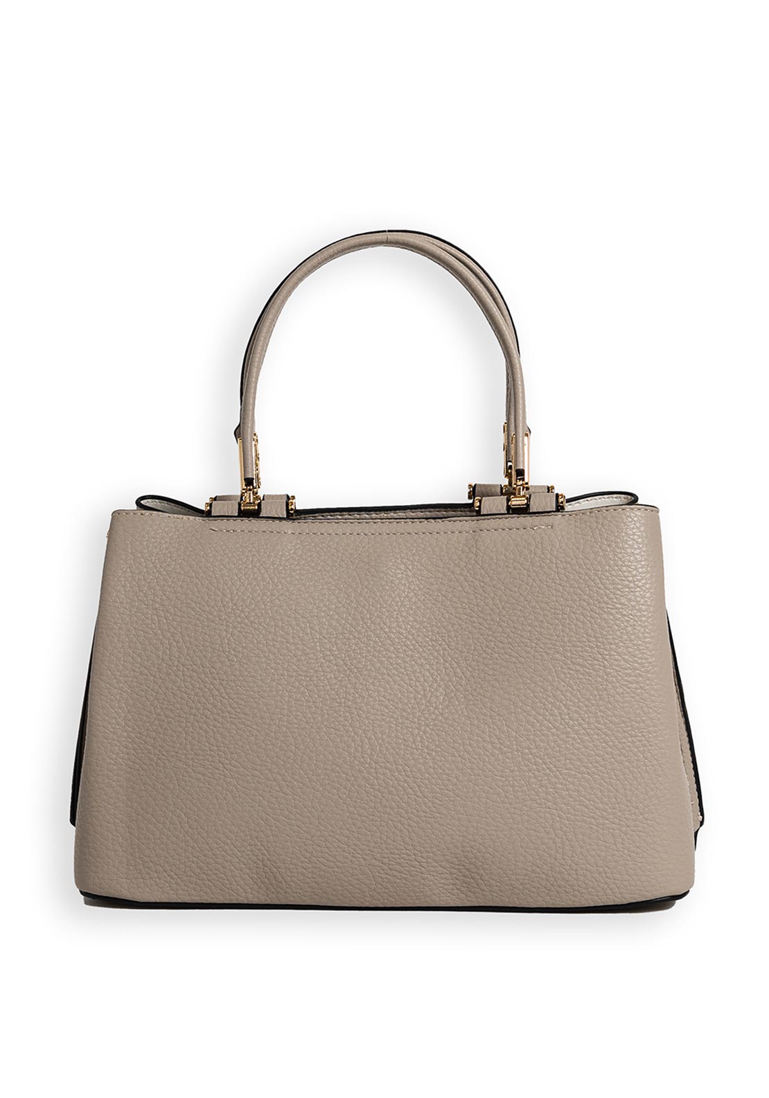 Zen Collection Pebbled Faux Leather Small Grab Bag, Taupe