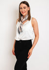 Serafina Collection Vintage Print Silk Blend Neck Scarf, Taupe