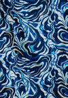 Serafina Collection Metallic Swirl Print Scarf, Blue