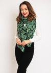 Serafina Collection Metallic Swirl Print Scarf, Green