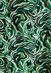 Serafina Collection Metallic Swirl Print Scarf, Green