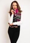 Serafina Collection Houndstooth Mix Scarf, Pink Multi