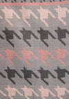 Serafina Collection Houndstooth Mix Scarf, Grey & Pink