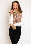 Serafina Collection Houndstooth Mix Scarf, Beige Multi