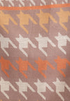 Serafina Collection Houndstooth Mix Scarf, Beige Multi