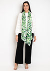 Serafina Collection Leopard Print Scarf, Green