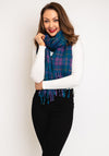 Serafina Collection Plaid Scarf, Blue