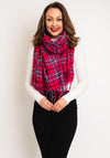 Serafina Collection Plaid Scarf, Fuchsia