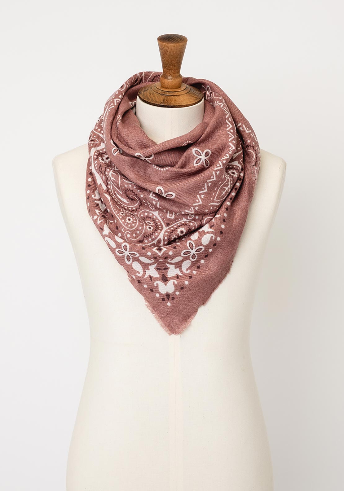 Serafina Collection Paisley Print Scarf, Pink