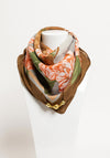 Serafina Collection Magnetic Botanical Print Scarf, Brown