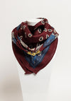 Serafina Collection Magnetic Flower Print Scarf, Wine