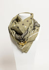 Serafina Collection Magnetic Paisley Print Scarf, Green