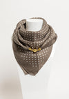 Serafina Collection Magnetic Polka Dot Print Scarf, Grey
