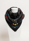 Serafina Collection Magnetic Geometric Print Scarf, Black