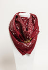 Serafina Collection Magnetic Paisley Print Scarf, Red