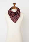 Serafina Collection Floral Triangle Scarf, Wine Multi