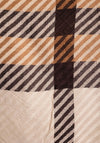 Serafina Collection Wool Blend Striped Scarf, Beige