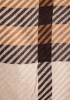 Serafina Collection Wool Blend Striped Scarf, Beige